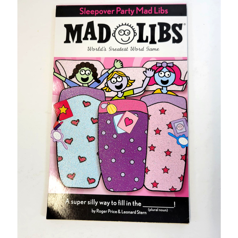 Sleepover Party Mad Libs Price & Stern Price Stern Sloan Pink PB‎ Kids Book